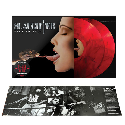 Slaughter - Fear No Evil (Red and black splatter 45 RPM)