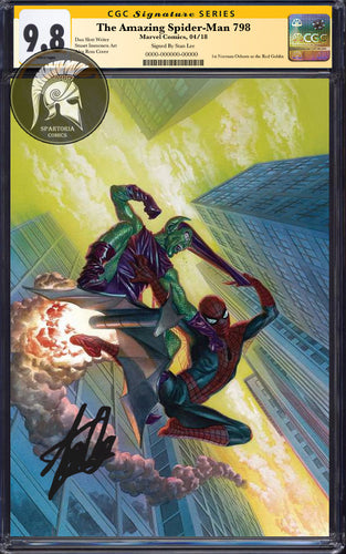 Amazing Spider-Man #798 Ross 1:100 virgin Variant CGc 9.8 Signed by Stan Lee
