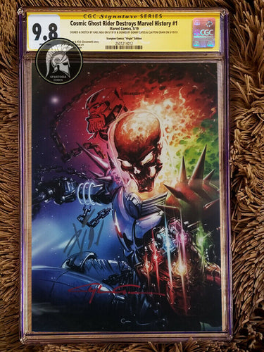 Cosmic Ghost Rider Destroys Marvel History 1 - Crain Virgin Cover CGC 9.8